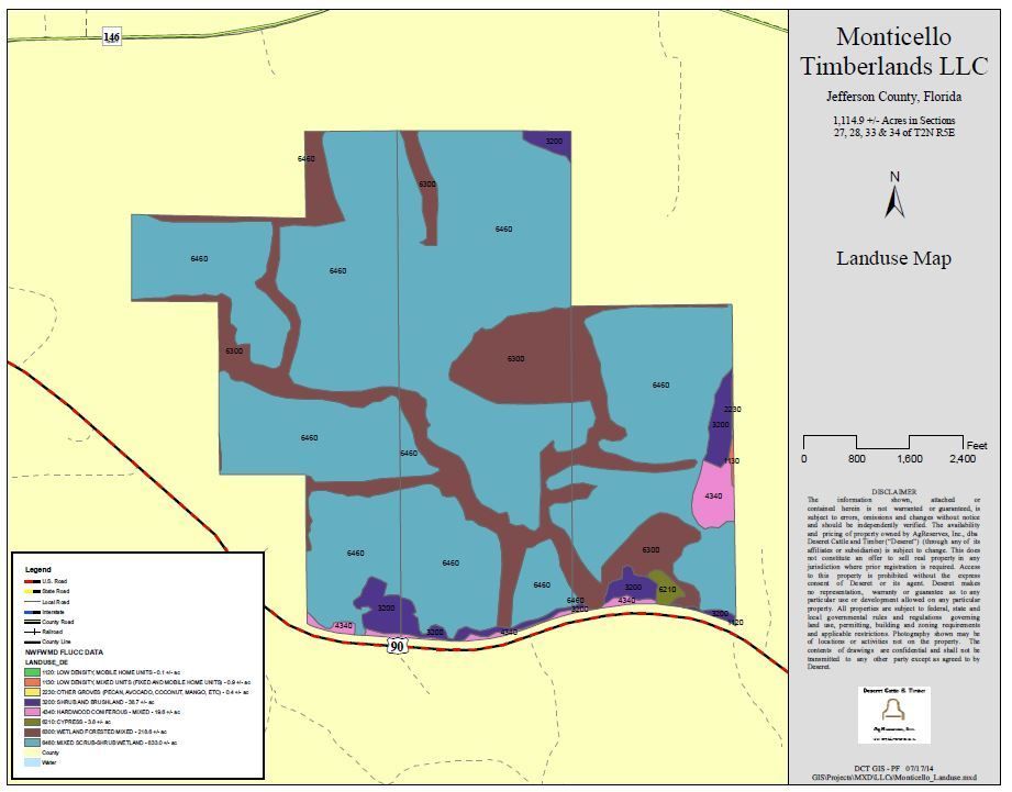 Affordable Hunting Tract Near Tallahassee: US 90, Monticello , FL 32344